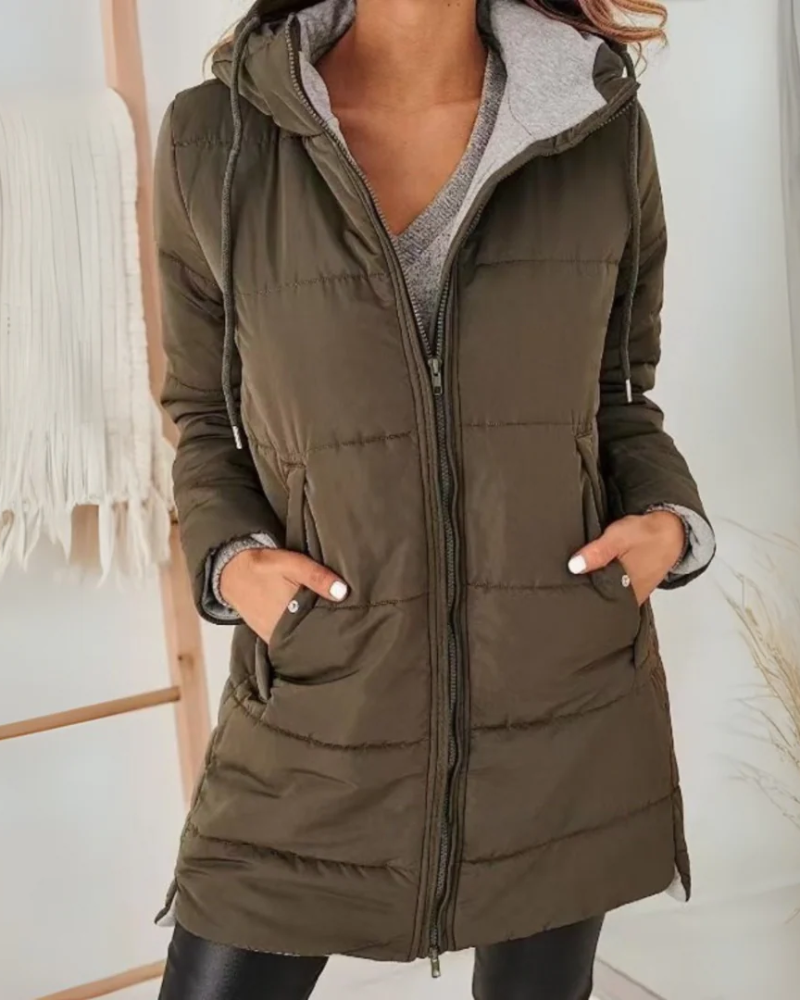 MEREVA - CASUAL HOODED PUFFER JACKET