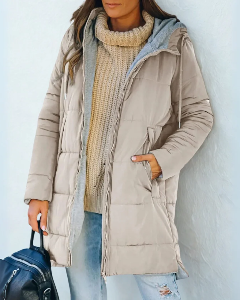 MEREVA - CASUAL HOODED PUFFER JACKET